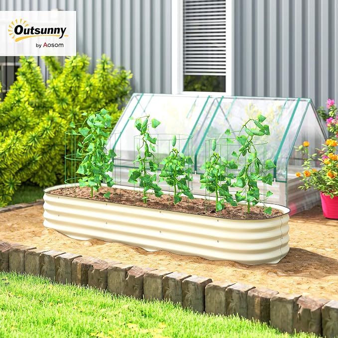 Outsunny 6.5' x 2' x 1' Galvanized Raised Garden Bed Kit, Outdoor Metal - Image 2