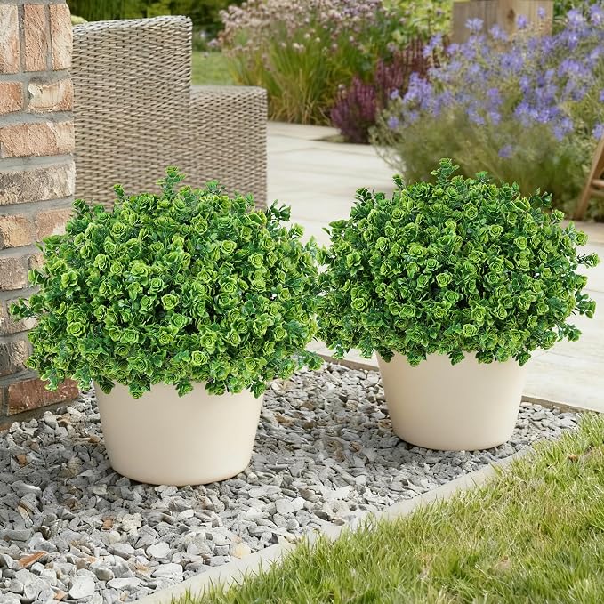 Artificial Fake Outdoor Plants for Spring Summer Decoration, 12 Bundles Fake - Image 9