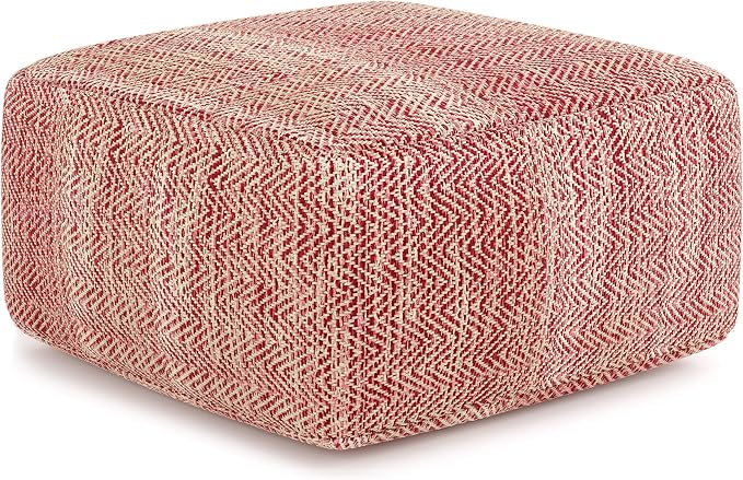 SIMPLIHOME Nate Square Pouf by SimpliHome