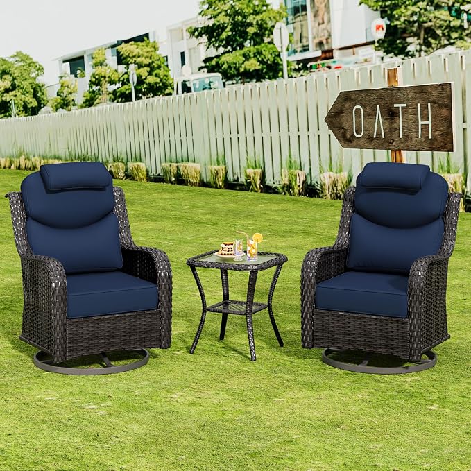 Patio Swivel Rocker Chairs of 2 - Image 8