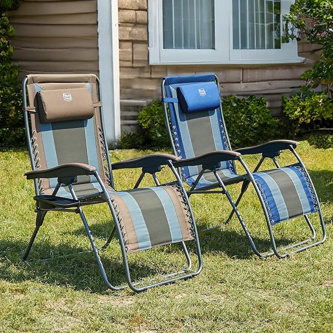 Timber Ridge Oversized Zero Gravity Chair, Padded Reclining Lounge Chair - Image 11