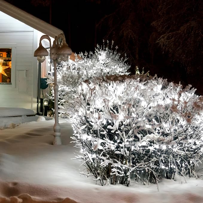 2 Pack Solar Christmas Lights Outdoor, 72FT 200 LED Solar String Lights - Image 2