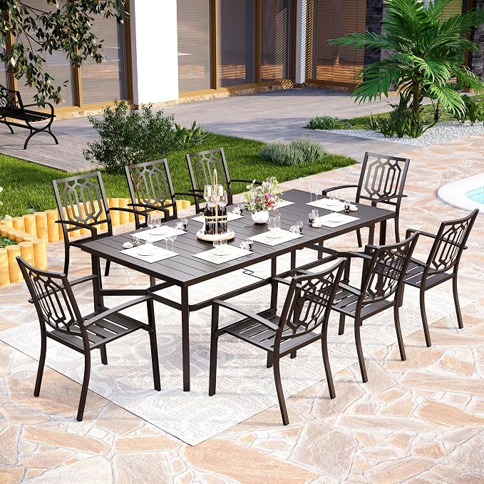 PHI VILLA 9 Pieces Outdoor Dining Set - Image 2