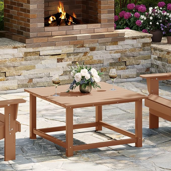 WestinTrends Malibu Low Outdoor HDPE Square Patio Coffee Table by WestinTrends