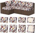 8Pcs Square Large + Rectangle Stretch Patio Cushion Covers, Couch & Sofa by VORSHAPE