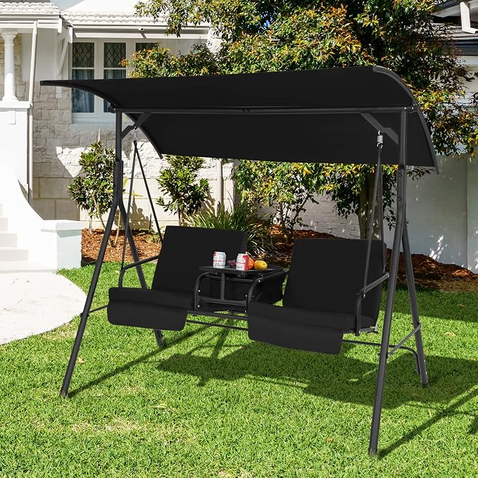 Tangkula 2 Person Porch Swing, Outdoor Swing - Image 8