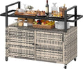 DWVO XXL Patio Storage Cabinet, Outdoor Bar Cart by DWVO
