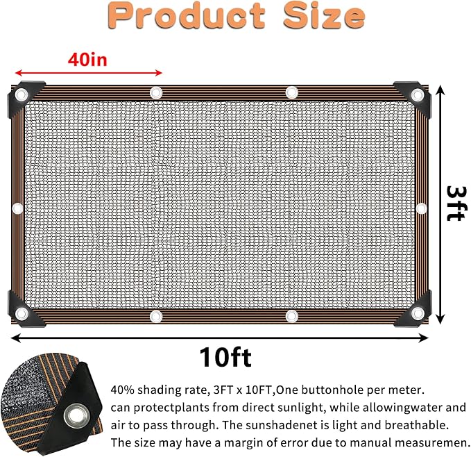 Shade Cloth for Plants Greenhouse, 40-50% Sunblock Shade Sails -for Outdoor - Image 2