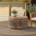 LuxenHome Outdoor Coffee Table, Modern Farmhouse Garden Coffee Table, Outdoor by LuxenHome