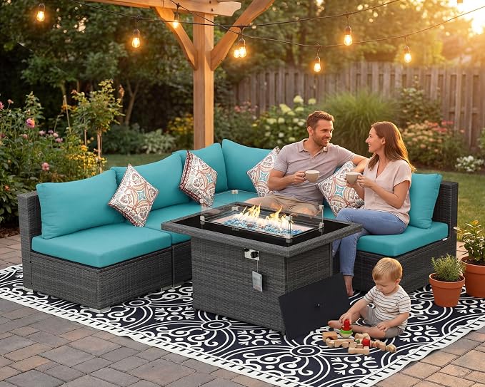 NICESOUL 6 Piece L Shaped Patio Furniture Set - Image 3
