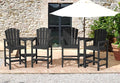 KINGYES Tall Adirondack Chair Set of 4, All Weather HDPE Outdoor Adirondack Bar by KINGYES