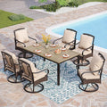 PHI VILLA 7-Piece Outdoor Dining Set, Heavy Duty Patio Table and Chairs Set by PHIVILLAThepioneerofcomfortablehouseholdsupplies