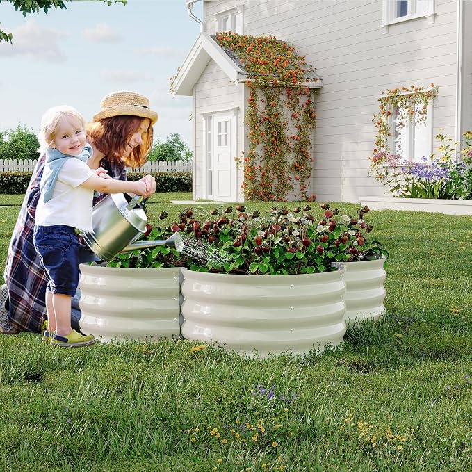 Garvee 2 Pack Galvanized Raised Garden Bed, Outdoor Planter Box - Image 2