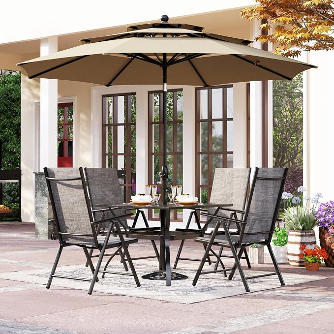 PHI VILLA Outdoor Patio Dining Set by PHIVILLAThepioneerofcomfortablehouseholdsupplies
