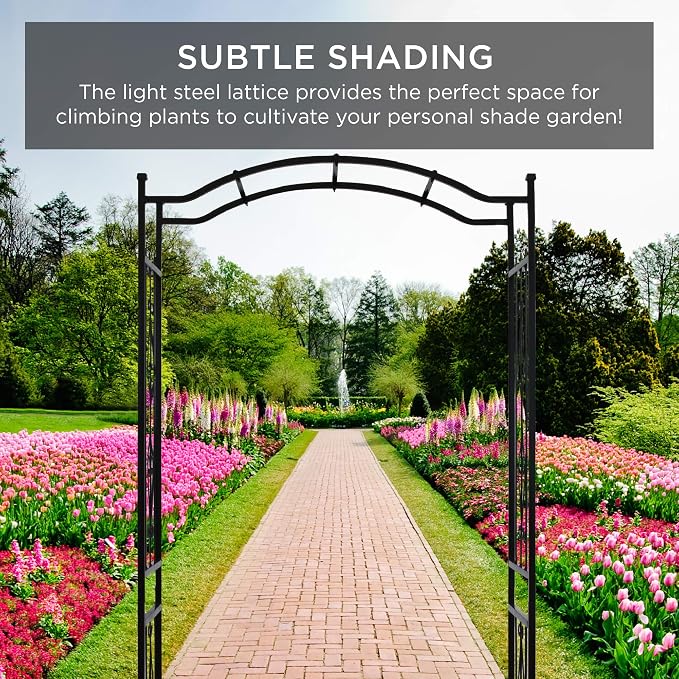 Best Choice Products 92in Steel Garden Arch Arbor Trellis - Image 6