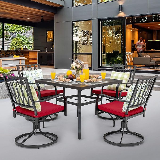 NUU GARDEN 5 Piece Outdoor Dining Set, Outdoor Furniture Set - Image 3
