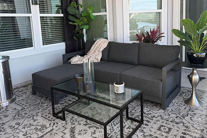 PURPLE LEAF Patio Furniture Set L-Shaped Outdoor Couch by Unknown
