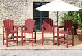 KINGYES Tall Adirondack Chair Set of 4, HDPE Tall Adirondack Barstools by KINGYES