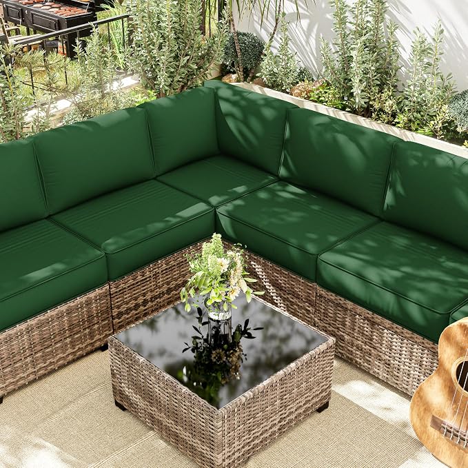14 Pcs Outdoor Cushion Slipcovers Outdoor Patio Cushion Covers Replacement - Image 2