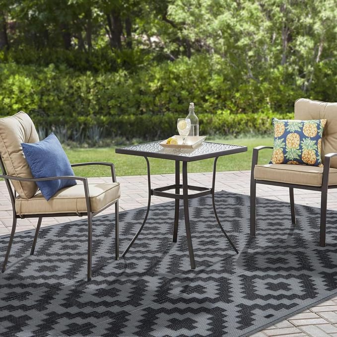 SAND MINE Waterproof Outdoor Rug 5x8 ft, Plastic Reversible Rug, Modern Area Rug - Image 5