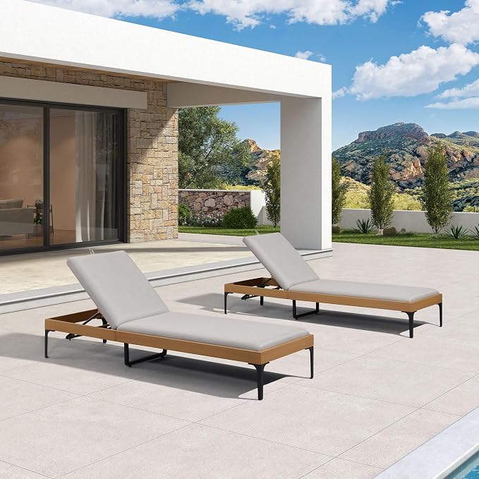 PURPLE LEAF 2 Piece Outdoor Chaise Lounge - Image 2
