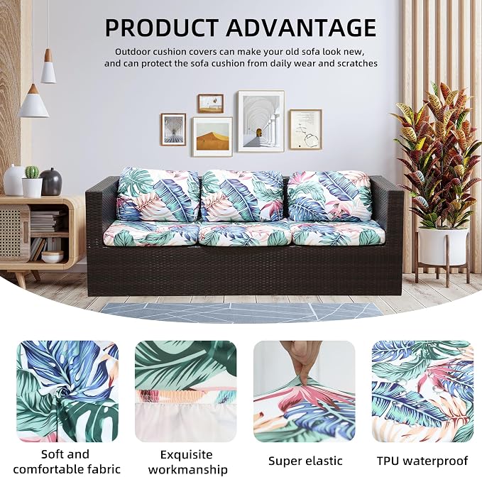 Outdoor Cushion Covers Set, Replacement - Image 3