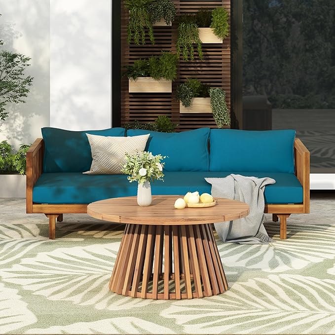 Merax Outdoor Acacia Wood Conversation Set by Merax