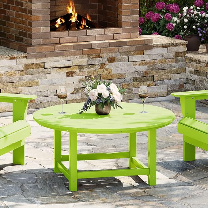 WestinTrends Malibu Low Outdoor HDPE Round Patio Coffee Table by WestinTrends