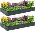 2PCS 8x4x1FT Galvanized Raised Garden Bed, Galvanized Planter Raised Garden by AyenGuard