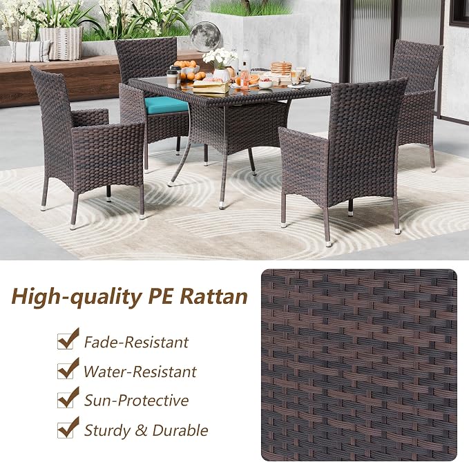 Kullavik 15-Piece Outdoor Dining Set Patio Rattan Furniture Set, Patio Dining - Image 3