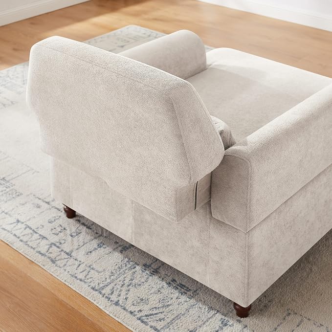 Chaise Lounge Chair Indoor Set of 2, Oversized Accent Chair - Image 8