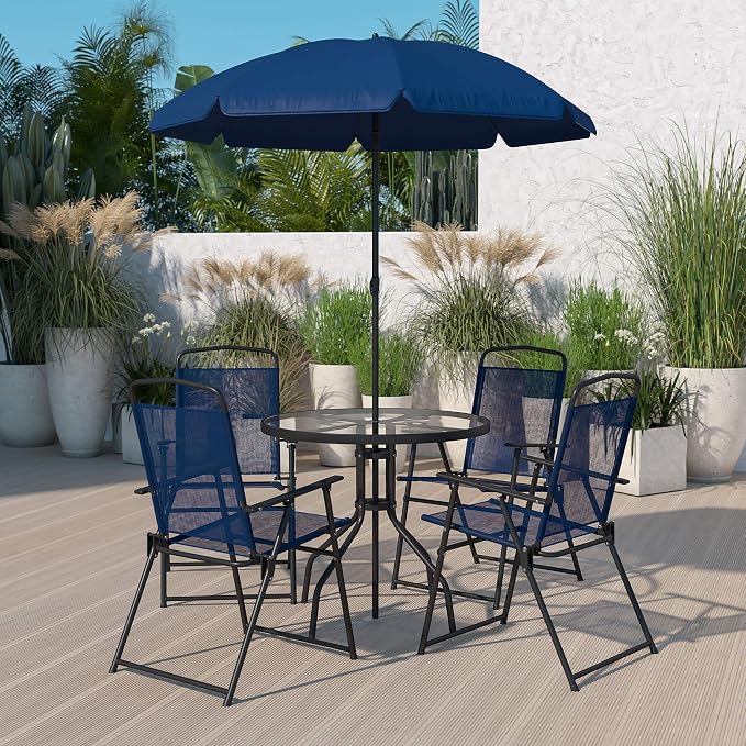 Flash Furniture Nantucket 6-Piece Patio Dining Set - Image 2