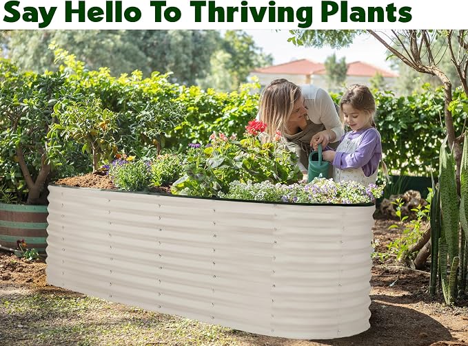 Plant & Plot Galvanized Raised Garden Beds Outdoor // 6×2×2 ft Planter Raised - Image 4