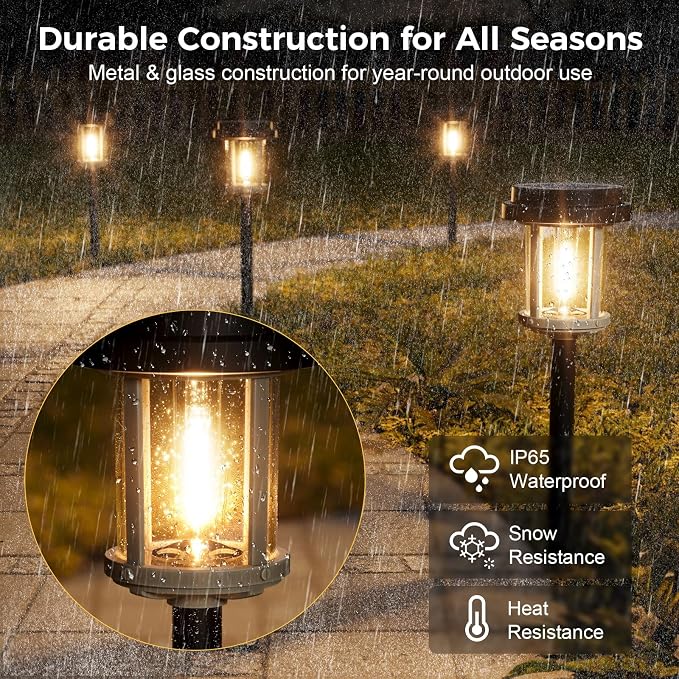 XMCOSY+ Solar Pathway Lights Outdoor, Garden Lights - Image 5