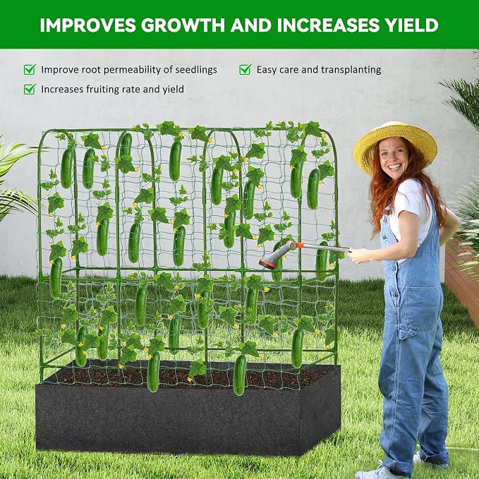 GENMOUS Garden Trellis for Climbing Plants, Cucumber Trellis - Image 3