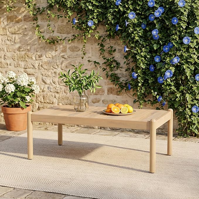 Christopher Knight Home Lenor Patio Acacia Wood Coffee Table, Solid Wood by ChristopherKnightHome