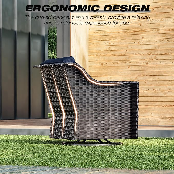 Joyside Outdoor Swivel Chair, Patio Swivel Chairs - Image 6