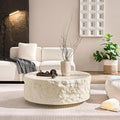 Round Coffee Table for Living Room Circle Coffee Table Modern Drum Center Table by JURMALYN