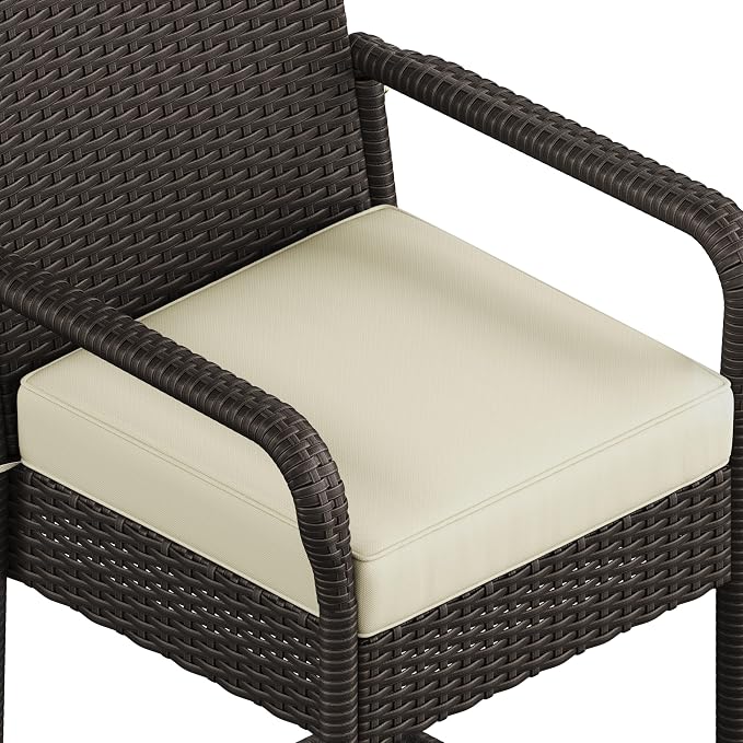 Yaheetech Outdoor Bar Stools Set of 2, Patio Wicker Chairs - Image 8