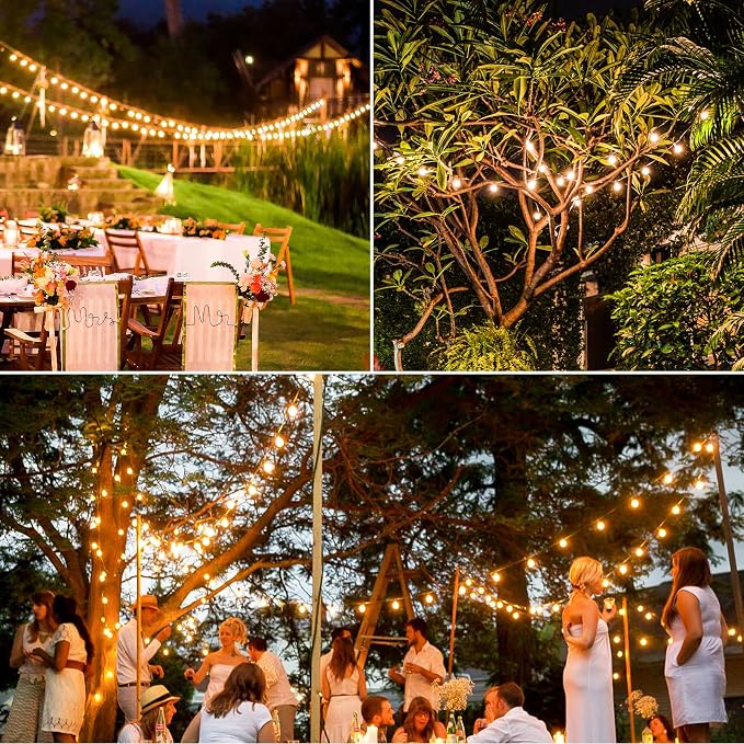 50FT Solar String Lights, Waterproof LED Outdoor String Lights, G40 Globe Patio - Image 7