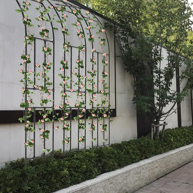 Twira Half Side Garden Arch Trellis, 7.9FT Metal Arbor Trellis - Image 9
