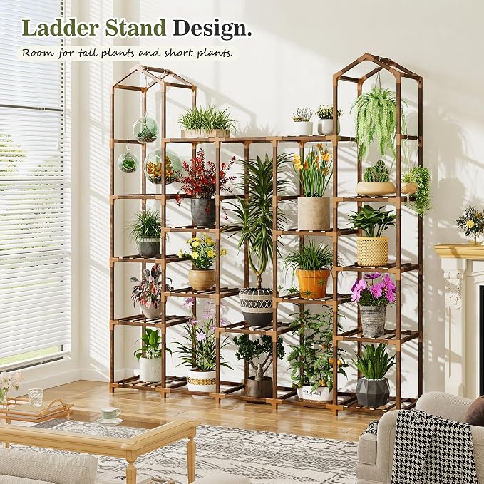 EnHomee Plant Stand Indoor Plant Stands Outdoor Tall Plant Shelf - Image 3