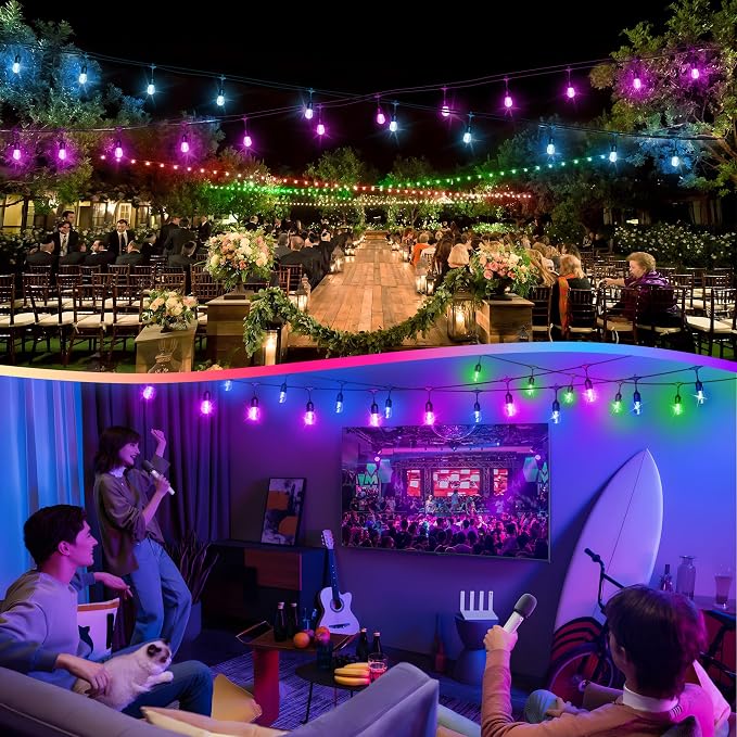 100FT RGB Solar Outdoor String Lights - Image 9