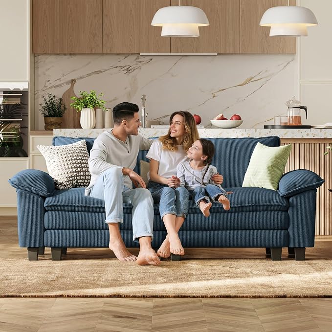 LINSY HOME 90'' Cloud Loveseat Sofa, Modular Sectional Couches Corduroy Cloud - Image 6