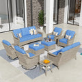 HOOOWOOO 9 Piece Patio Furniture Conversation Sets by DesignforBetterLife