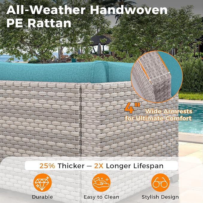 8-Seat Modern Patio Furniture Set - Image 4