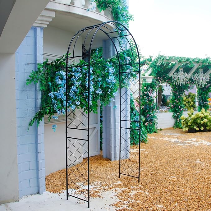 Metal Pergola Arbor, 7.9 Ft High x 3.8 Ft Wide, Garden Arch by Flohover