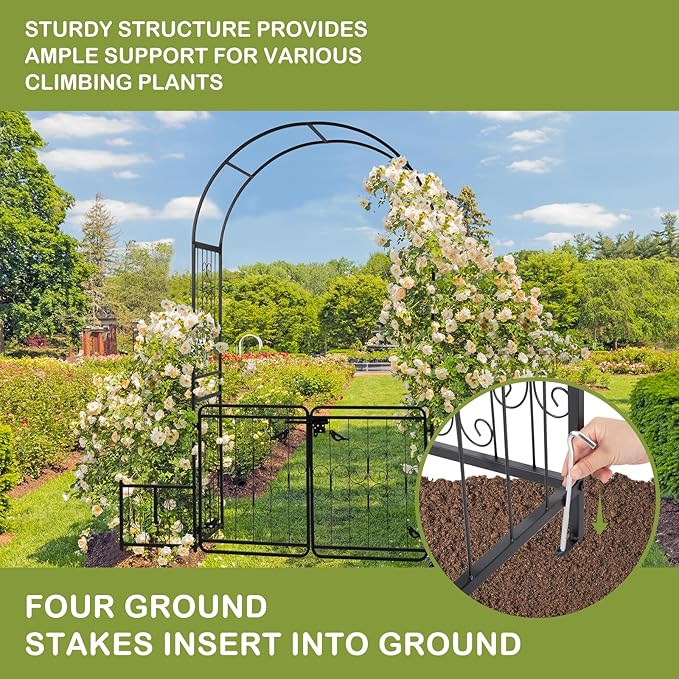 Outvita 7FT Garden Arch Arbor - Image 5