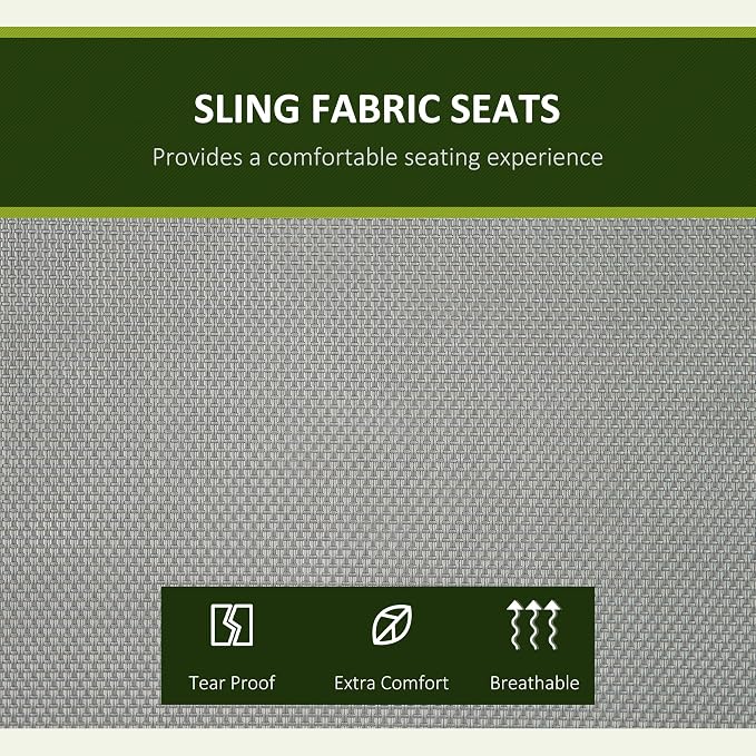 Outsunny 3-Seat Outdoor Porch Swing Chair, Patio Swing Glider - Image 4
