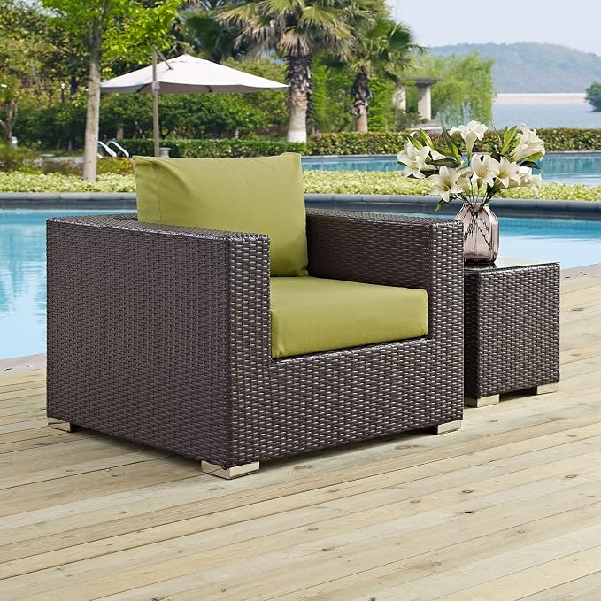Modway Convene Wicker Rattan Outdoor Patio Arm Chair - Image 2